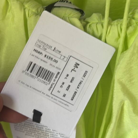 Nocturne halter top US medium large neon yellow green NeW - Picture 6 of 6